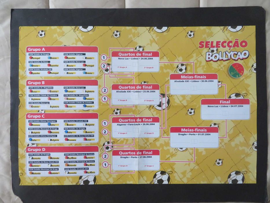 CADERNETA Poster/Selecção Euro 2004 (BOLYCAO) - Rara