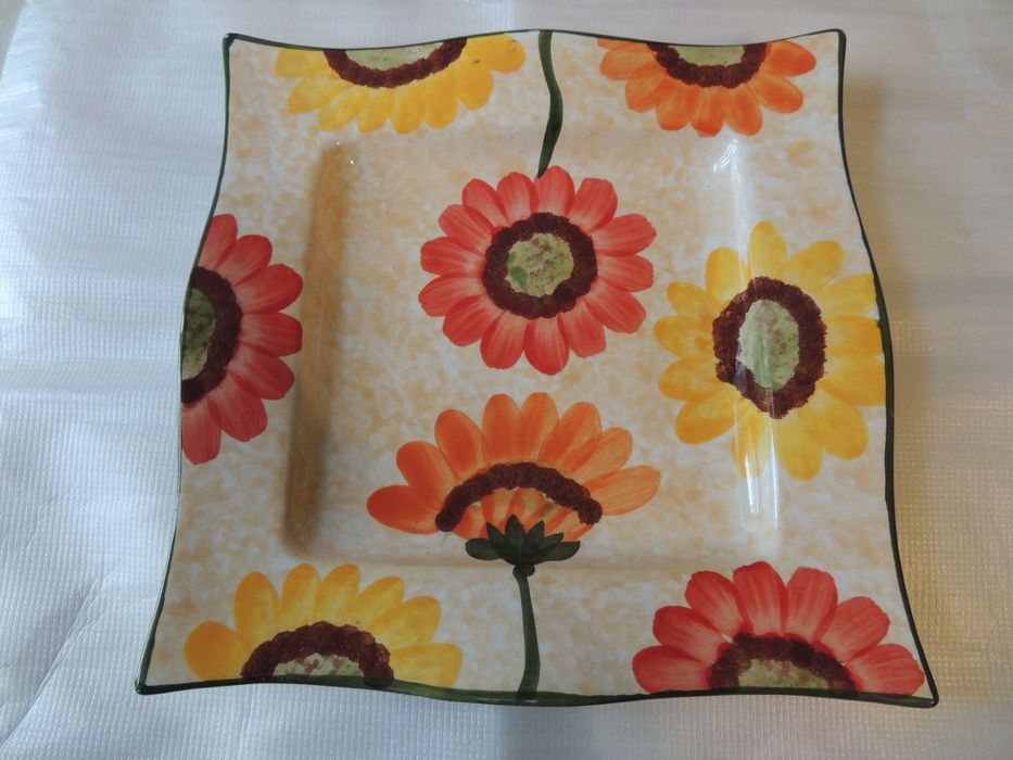 Блюдо тарелка большая из керамики керамическая новая