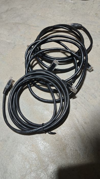 Lote 3 Cabos de Rede Ethernet RJ45 – 1.5m  (Pretos)
