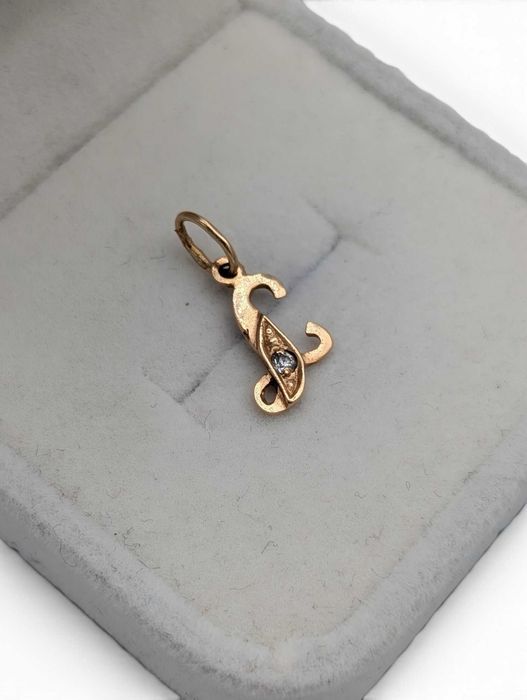 Złota zawieszka - litera "L" 585 14K 0,45 g, dł. 18 mm