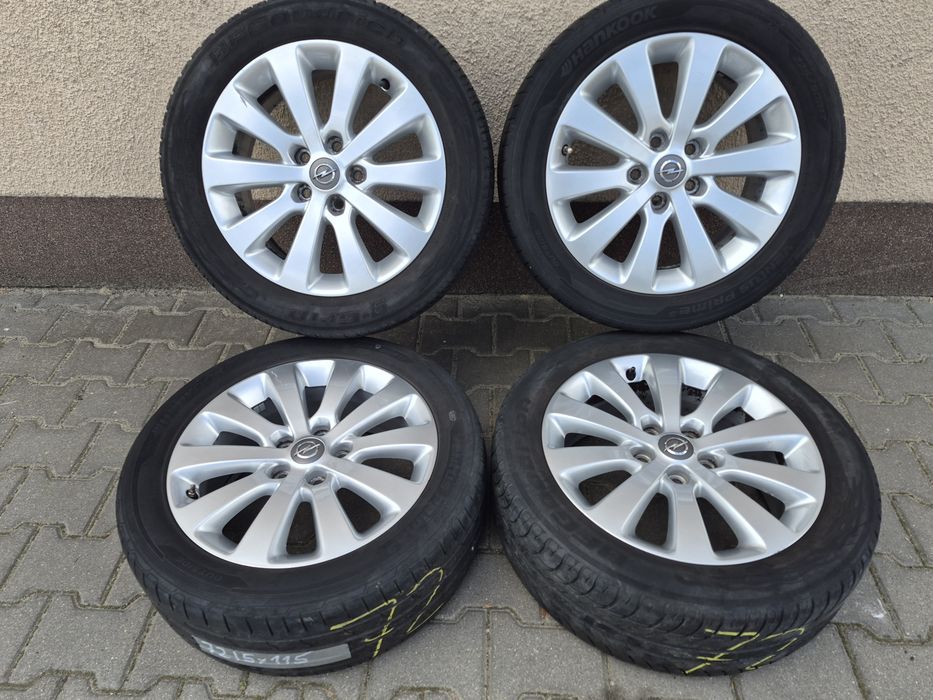 Alufelgi OPEL 5X115 z oponami 225/50 R17 lato czujniki