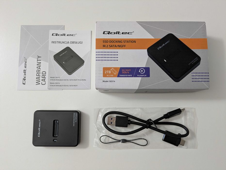 Stacja Dokująca SSD M2 SATA MGFF Qoltec USB-C