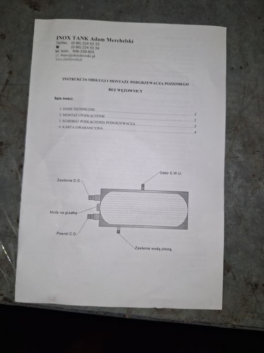 Zbiornik nierdzewny 130 L poziomy - NOWY POLSKI !GWARANCJA 8 LAT!