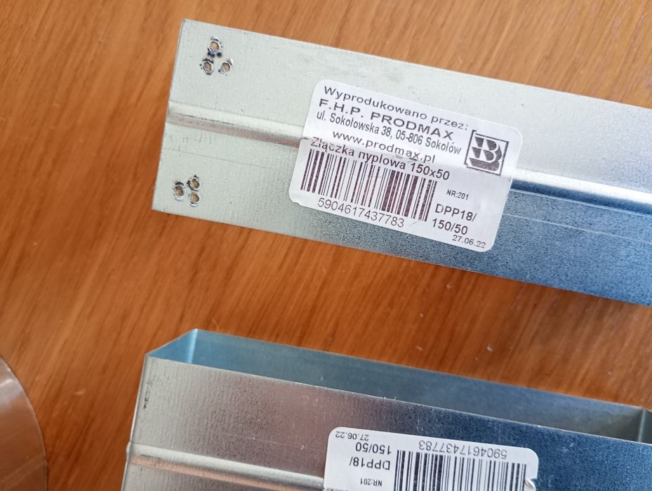 Kanał wentylacyjny 150x50 akcesoria