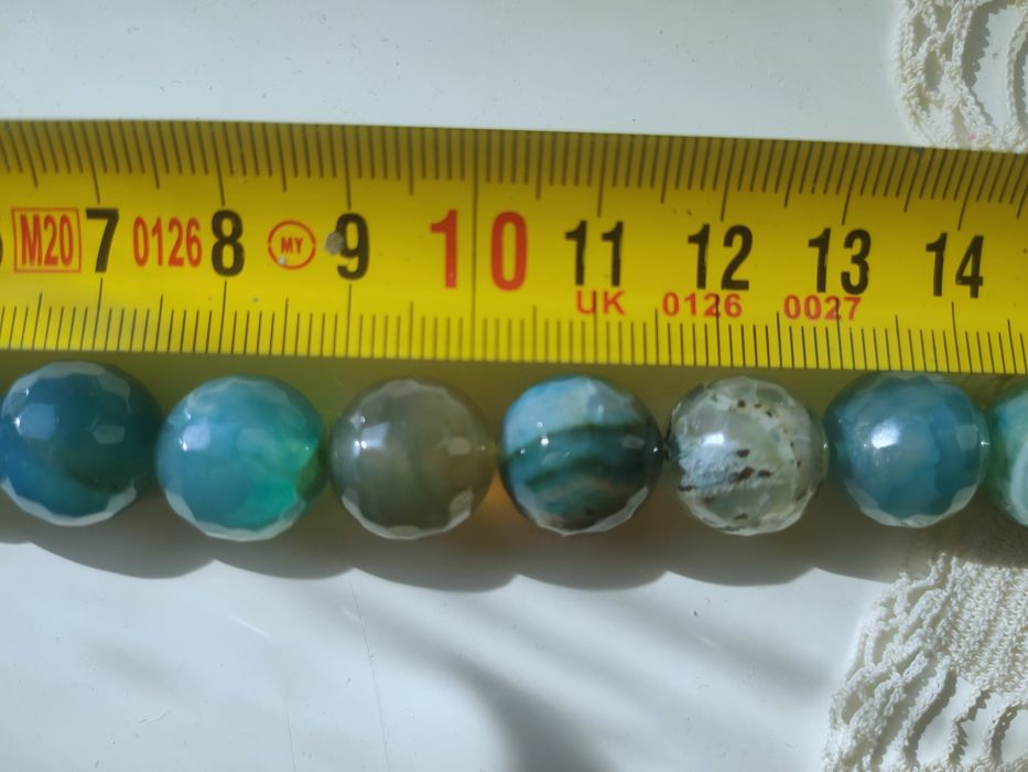 Намисто, кольє, смарагдовий  агат