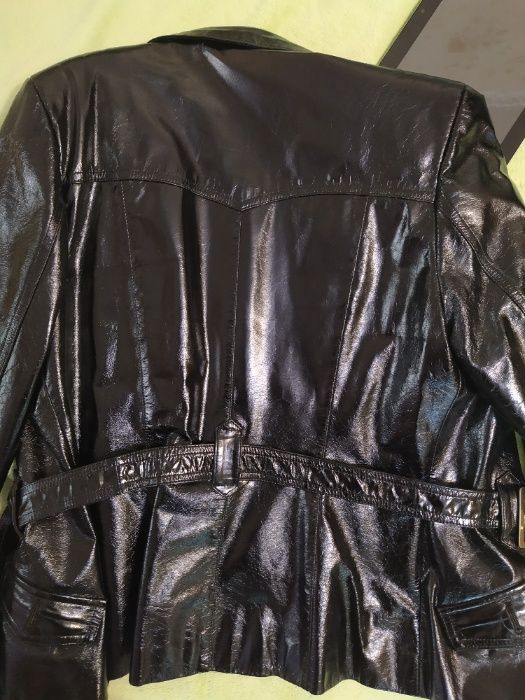 Кожаный пиджак 3 XL на 48 размер