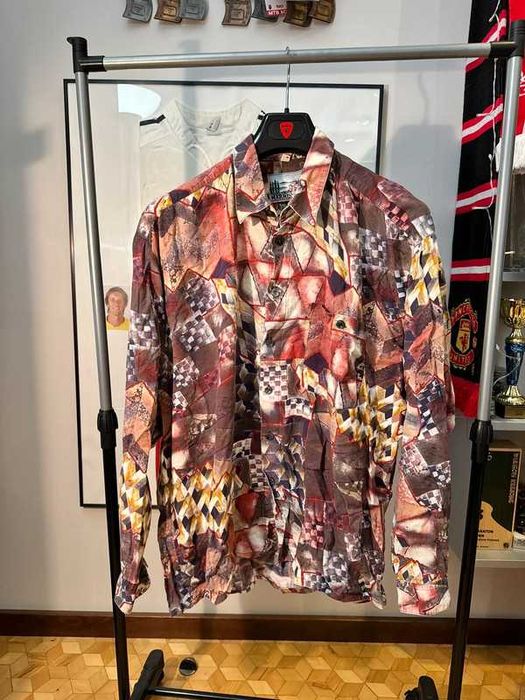 Koszula Vintage Printed Pattern Mario’s Shirt XL 90s y2k