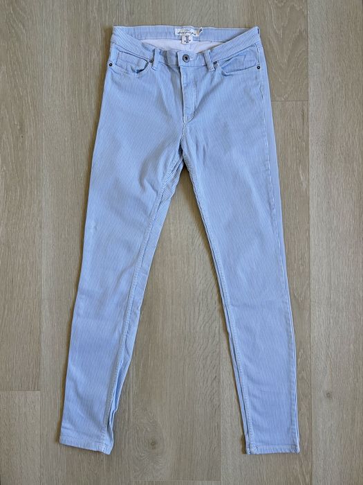 Spodnie w paski jeansy skinny rurki H&M rozmiar M
