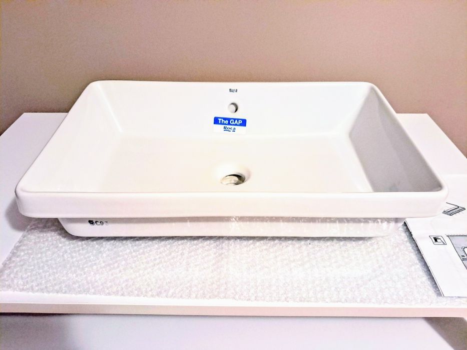 Nowy komplet: umywalka Roca Gap Square 60 cm z baterią stojącą Omnires