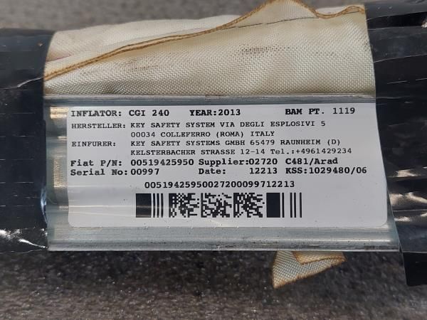 Airbag cortina direito LANCIA Ypsilon (312_)