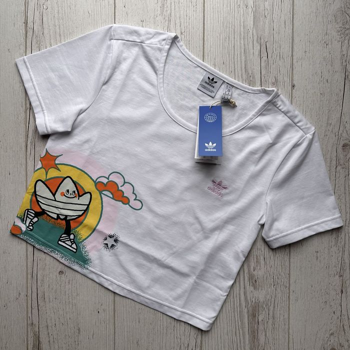 Crop top krótka koszulka short tee adidas M IN4131