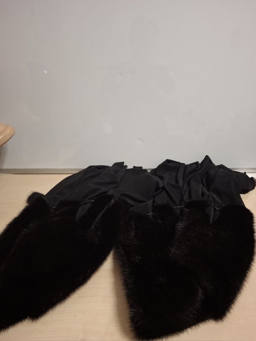 Капор-косинка норковий сірий