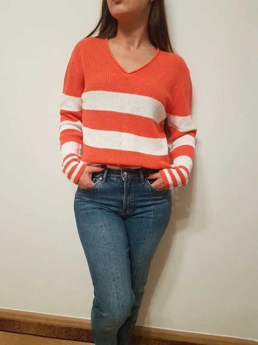 Sweter w serek rozmiar S/36 100%bawełna szybka wysyłka