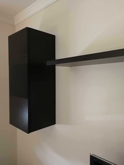 Mobília completa de sala de estar (Carvalho Wengue)