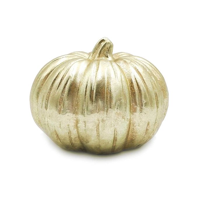 Sztuczna dynia ceramiczna ozdobna dekoracja jesienna złota figurka