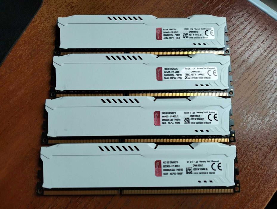 Kingston HyperX Fury White DDR3 32GB (4x8GB) 1866mhz (HX318C10FWK2/16)