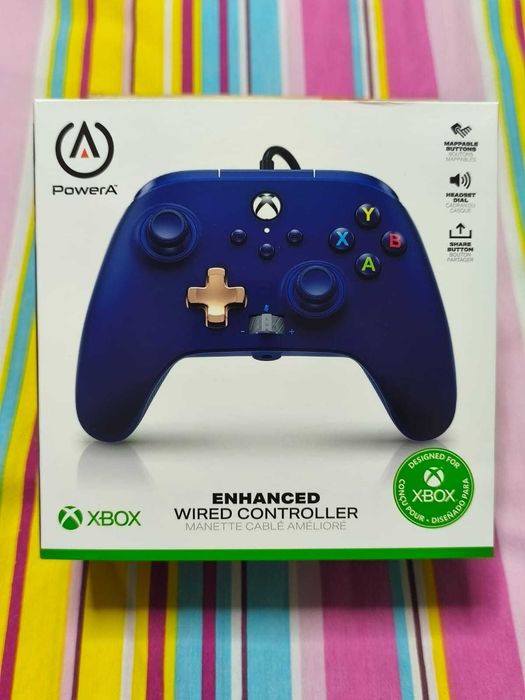 Comando PowerA Azul para Xbox One, Xbox Serie XS e PC