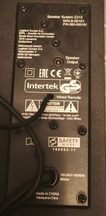 Głośniki 2.1 Logitech Z313 5W Subwoofer