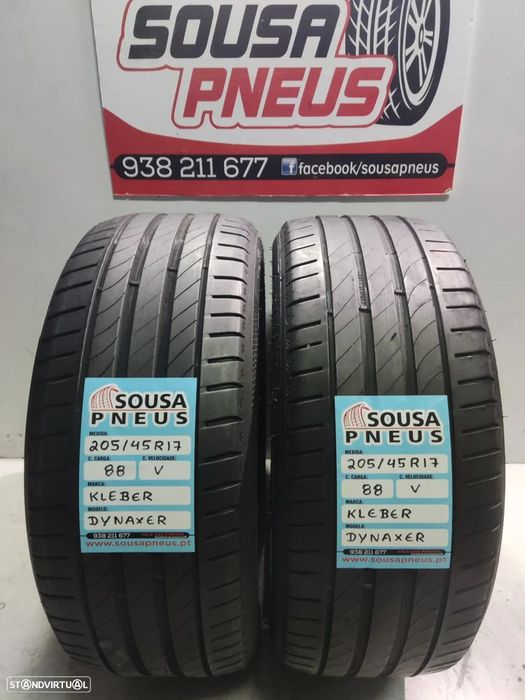 2 pneus semi novos 205-45r17 kleber - oferta dos portes