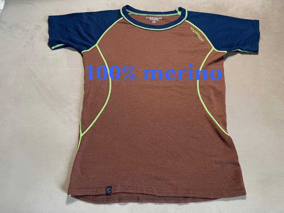 Koszulka męska 100% merino Stormberg, r. XS/S-super stan