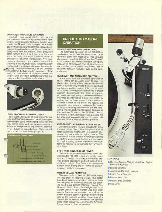 Braço Tonearm  Gira Discos Sansui FR-4060