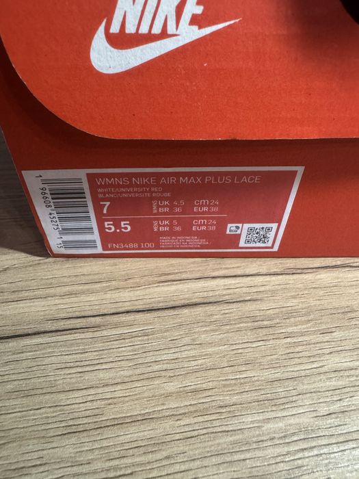 Nike Air Max plus lace - FN3488 100  ~ rozmiar 38 - wkładka 24cm   Nowe