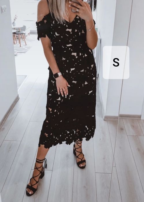 Gipiurowa midi black