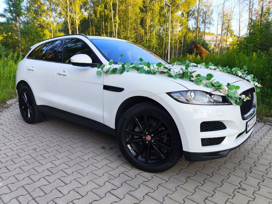 Jaguar F-Pace do ślubu. Auto z kierowcą.