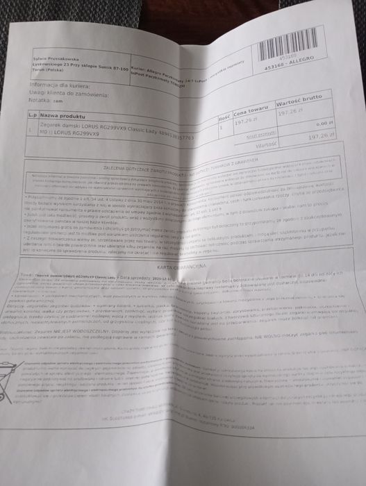 Zegarek damski LORUS RG299VX9 Classic Lady