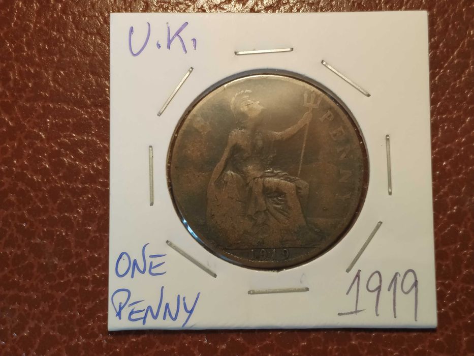 783 Moeda de one penny de 1919 Reino Unido