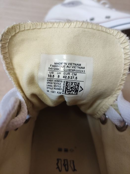 Кеди Converse All Star з танкеткою 42,5