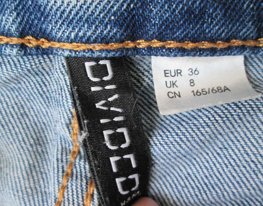 H&M divided spodnie dżinsy jeansy wysoki stan 36 s