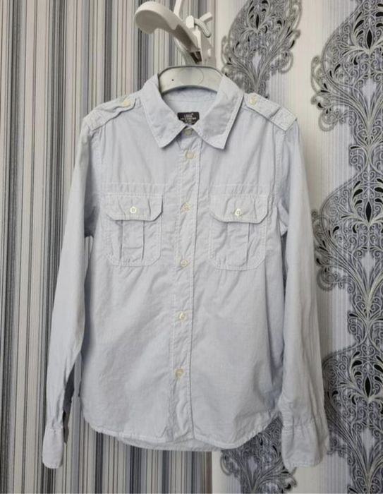 Серая рубашка на мальчика h&m 10 11 лет