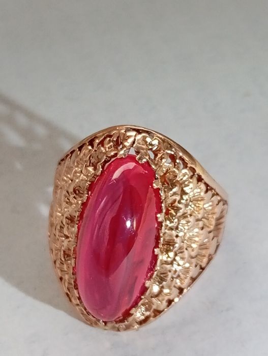 Золото 583° перстень кабошон.