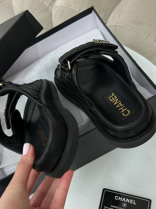 Wyprzedaż!Sandały klapki Chanel! Skóra! Premium! Od REKI 38,39