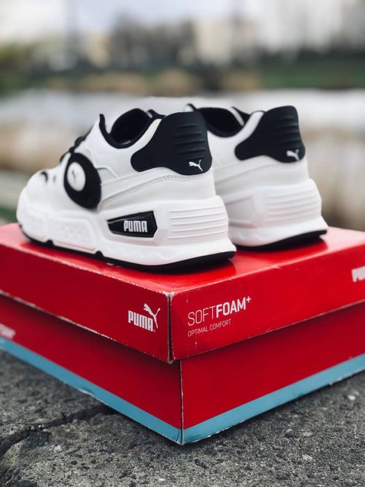 Молодежные красовки пума / Белые мужские кросовки puma / кожаные летние кросовки пума для мужчин / натуральная кожа
