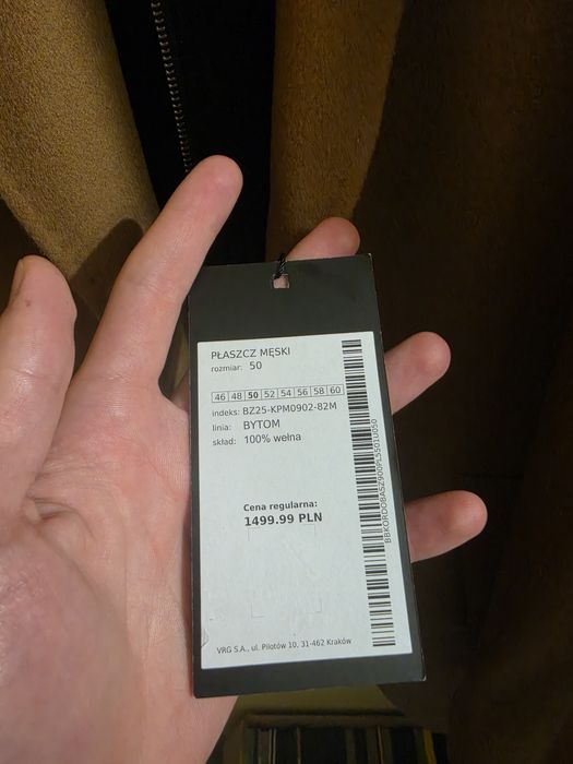 Płaszcz Jesienny Beżowy Bytom M/L