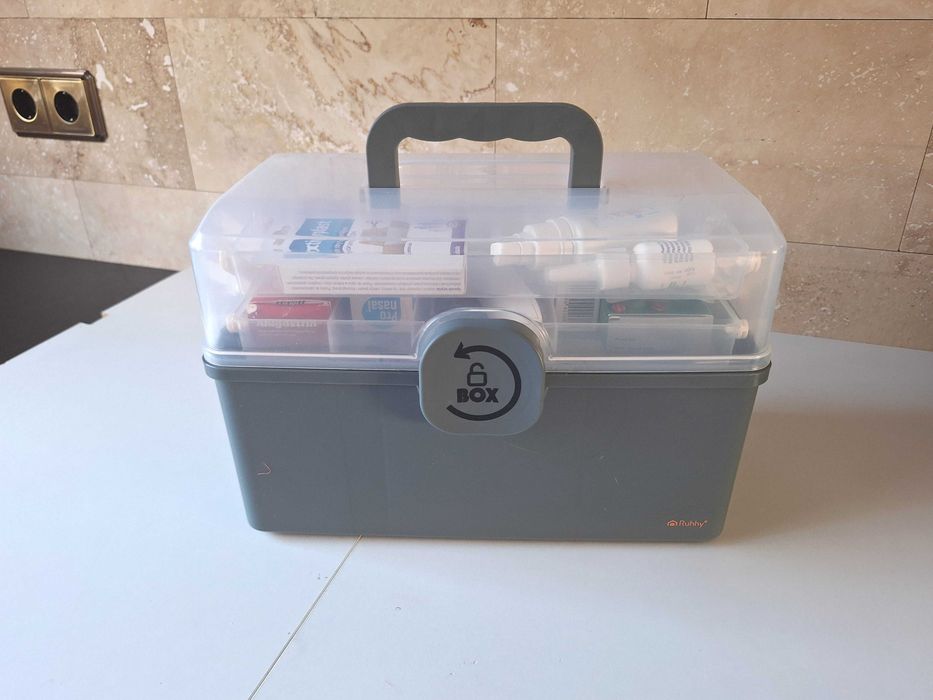 NOWY Duży organizer box XL na leki kosmetyki apteczka wielofunkcyjny