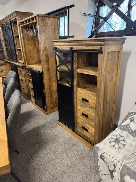 Nowa wyjatkowa komoda szafka witryna egzotyczne mango styl LOFT F-Vat