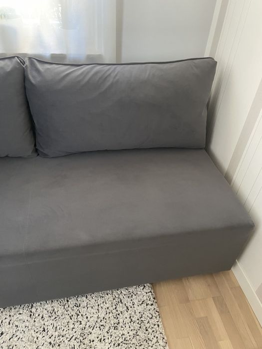 Sofa 3-os. IKEA BRISSUND, rozkładana, Hakebo ciemnoszary