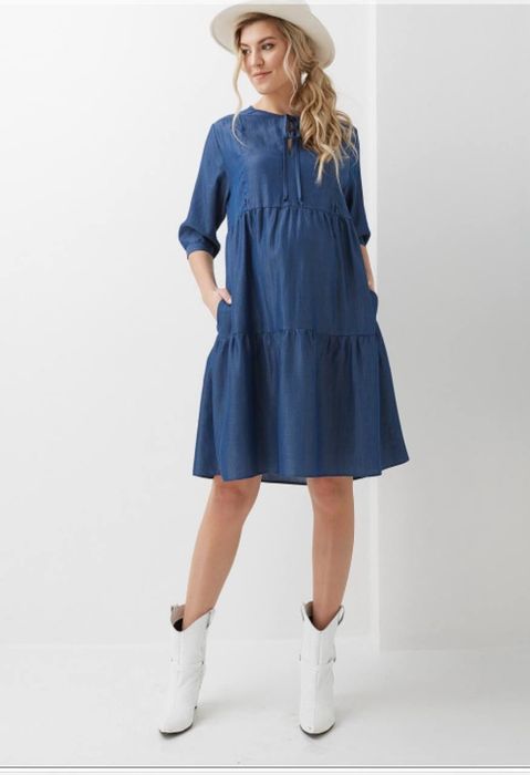 Сукня для вагітних з кишенями для годування, М