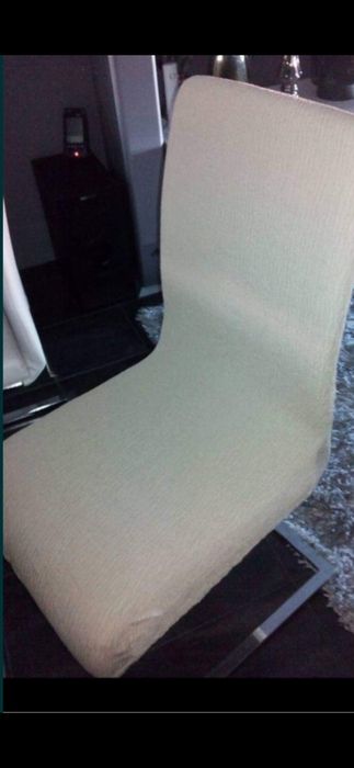 4 cadeiras inox usadas + 4 capas proteção novas