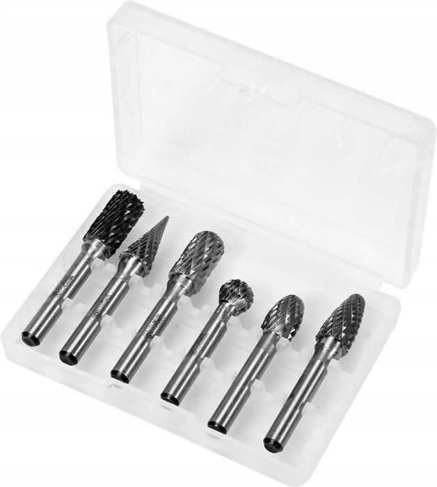 Yato Frezy Trzpieniowe Do Metalu Pilniki Zestaw 6 Szt 10mm Węglik Wolf