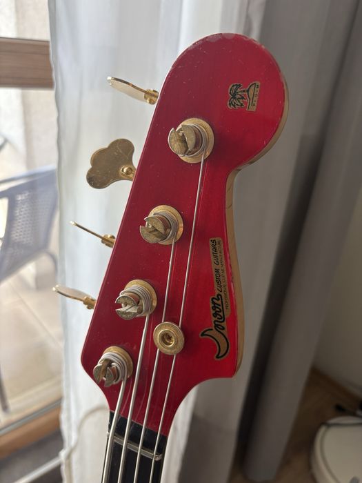 Gitara basowa Moon JB-4 / JB-175 Custom (P.G.M. Japan) – Ebony, Bartolini