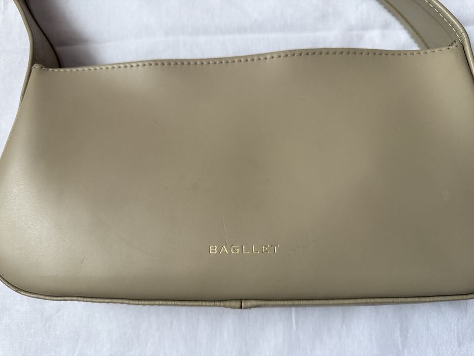 Bagllet bg111 — бежева структурована сумка через плече