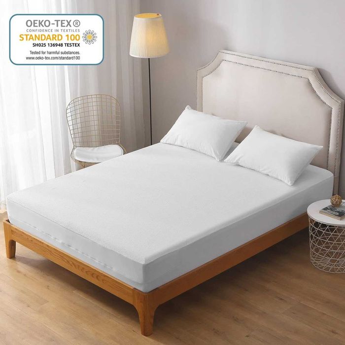 Чехол защитный для матраса на молнии водонепроницаемый белый 3 раз. от