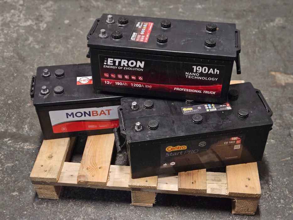 Używane akumulatory 180Ah CENTRA/MONBAT