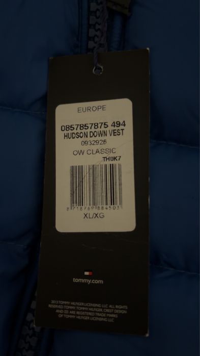 Bezrękawnik Tommy Hilfiger