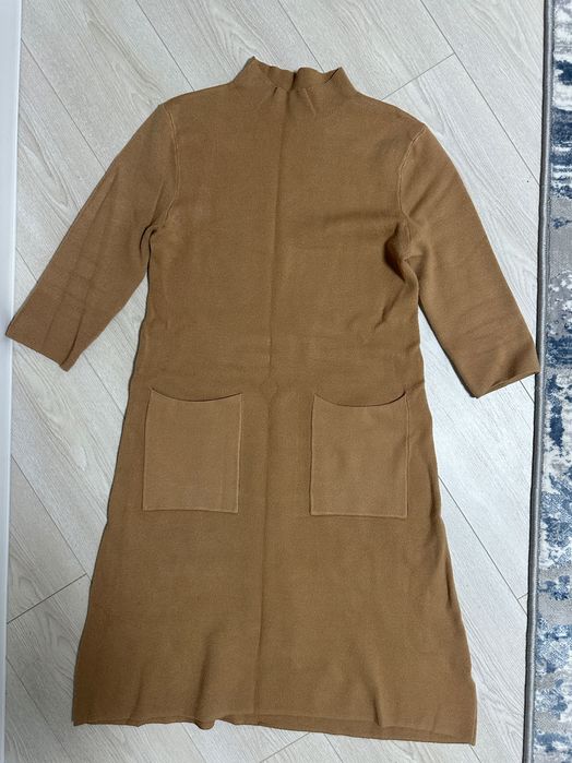 Вʼязане плаття з рукавами 3/4 та кишенями