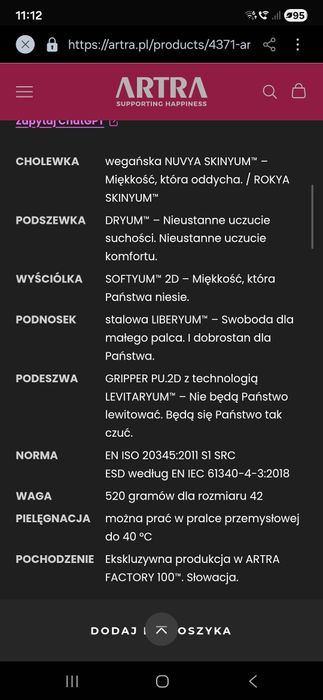 Buty robocze ARTRA